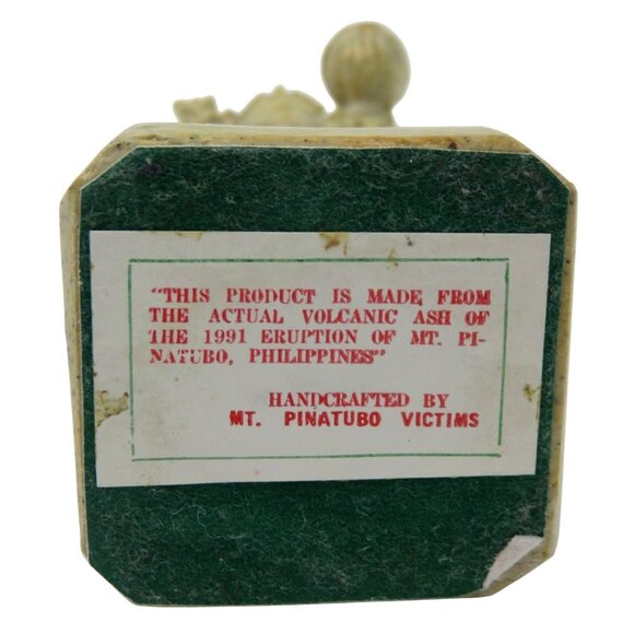 VOLCANIC Ash Mt PINATUBO Religious Statue 7.5" Handmade Eruption Victims 1990s - Picture 8 of 10